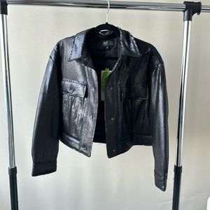 Zara Sequin Cropped Jacket